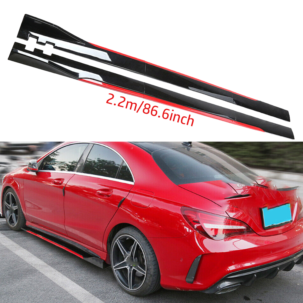 For Mercedes-Benz C300 200 Side Skirt Extension Body Kit Splitter Spoiler Gloss