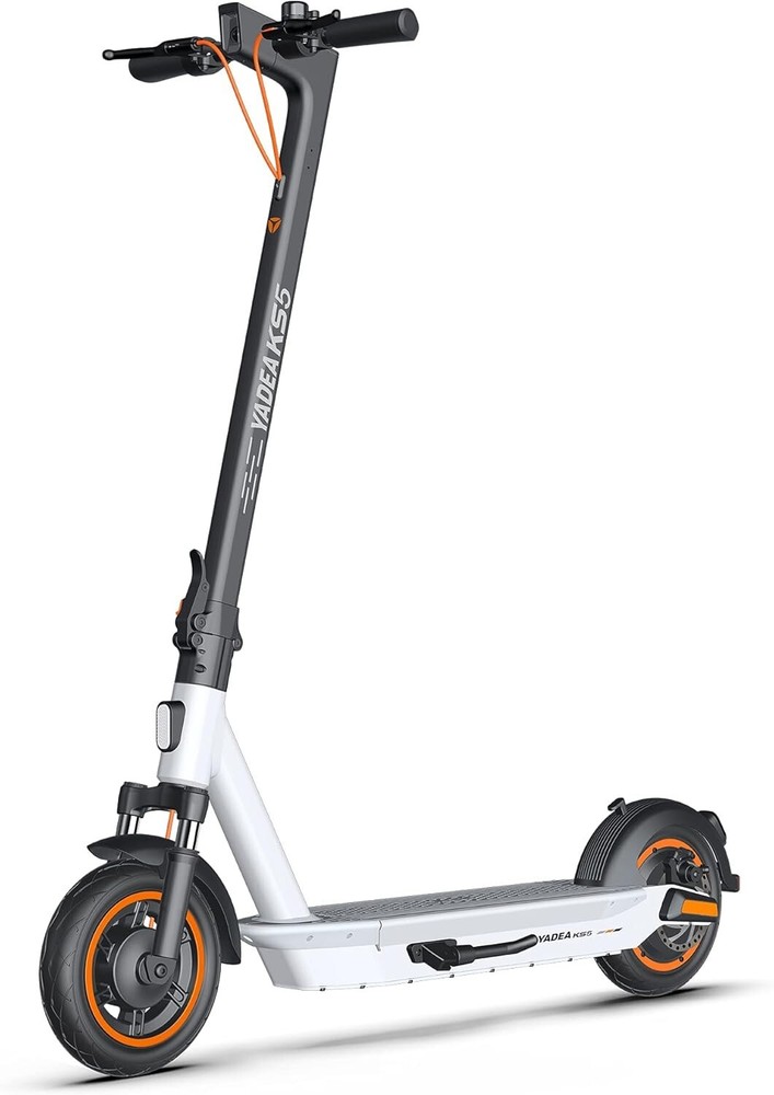 Yadea KS5 10-Inch Electric Scooter 25 Mile Range Dual Shock Absorbers White Model  