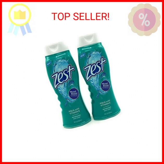 Zest Body Wash, Aqua, 18 Ounce, 2 Pack