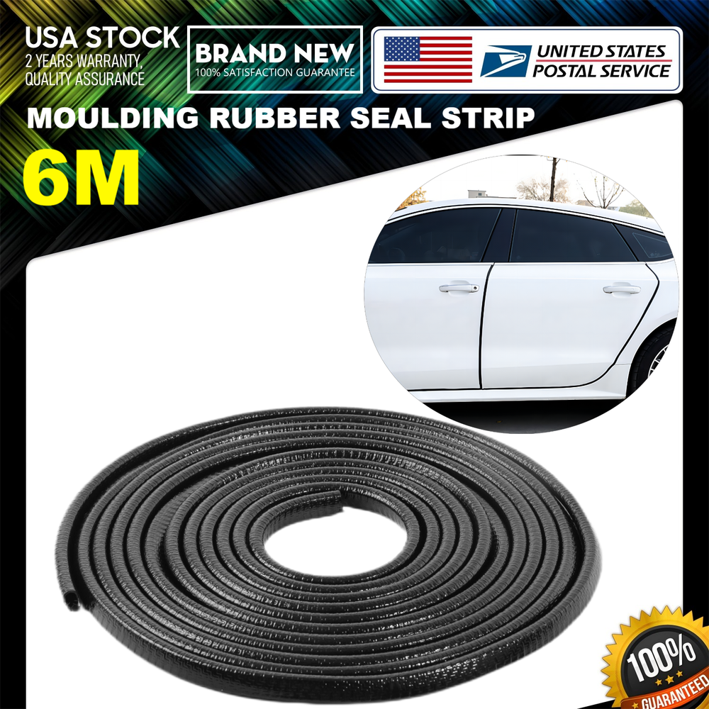 New 20feet Car Bonnet Trunk Hood Edge Rubber Sealing Strip Dust Anti-Collision