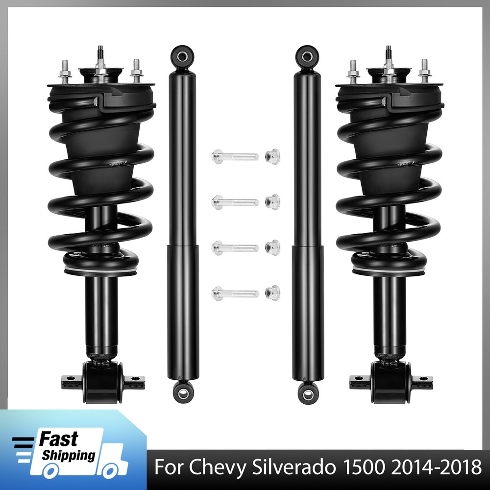 2014-2018 Chevy GMC Silverado Sierra 1500 Front Struts & Rear Shocks Kit