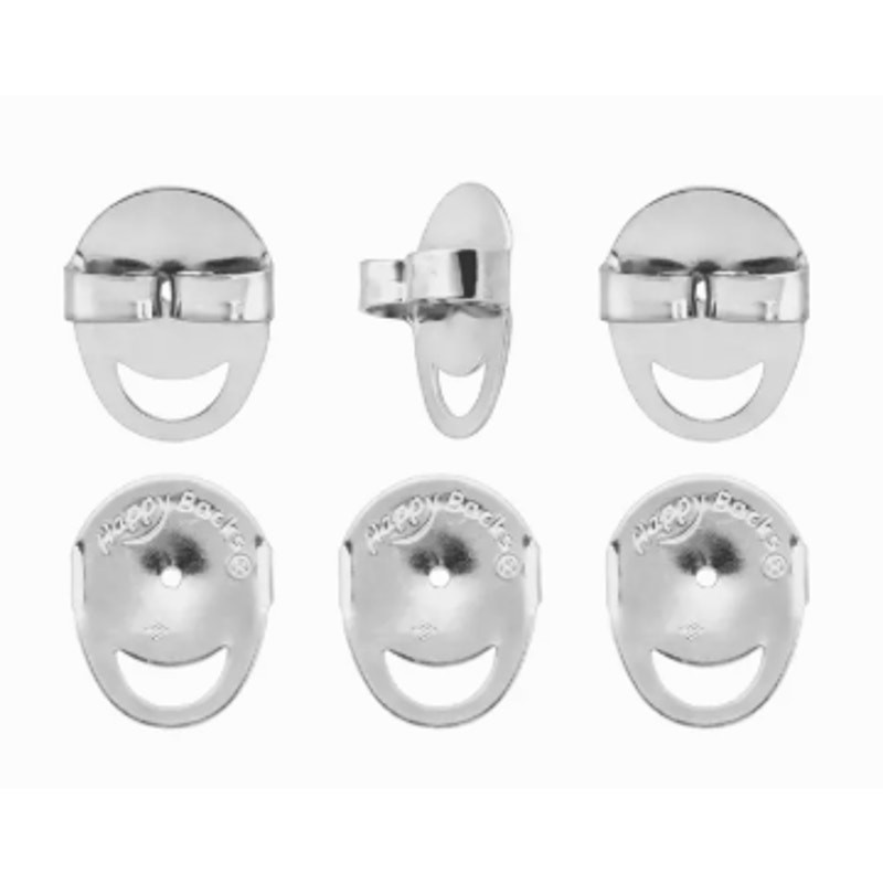 Silpada Sterling Silver Three Pair Happy Back Earring Back Set