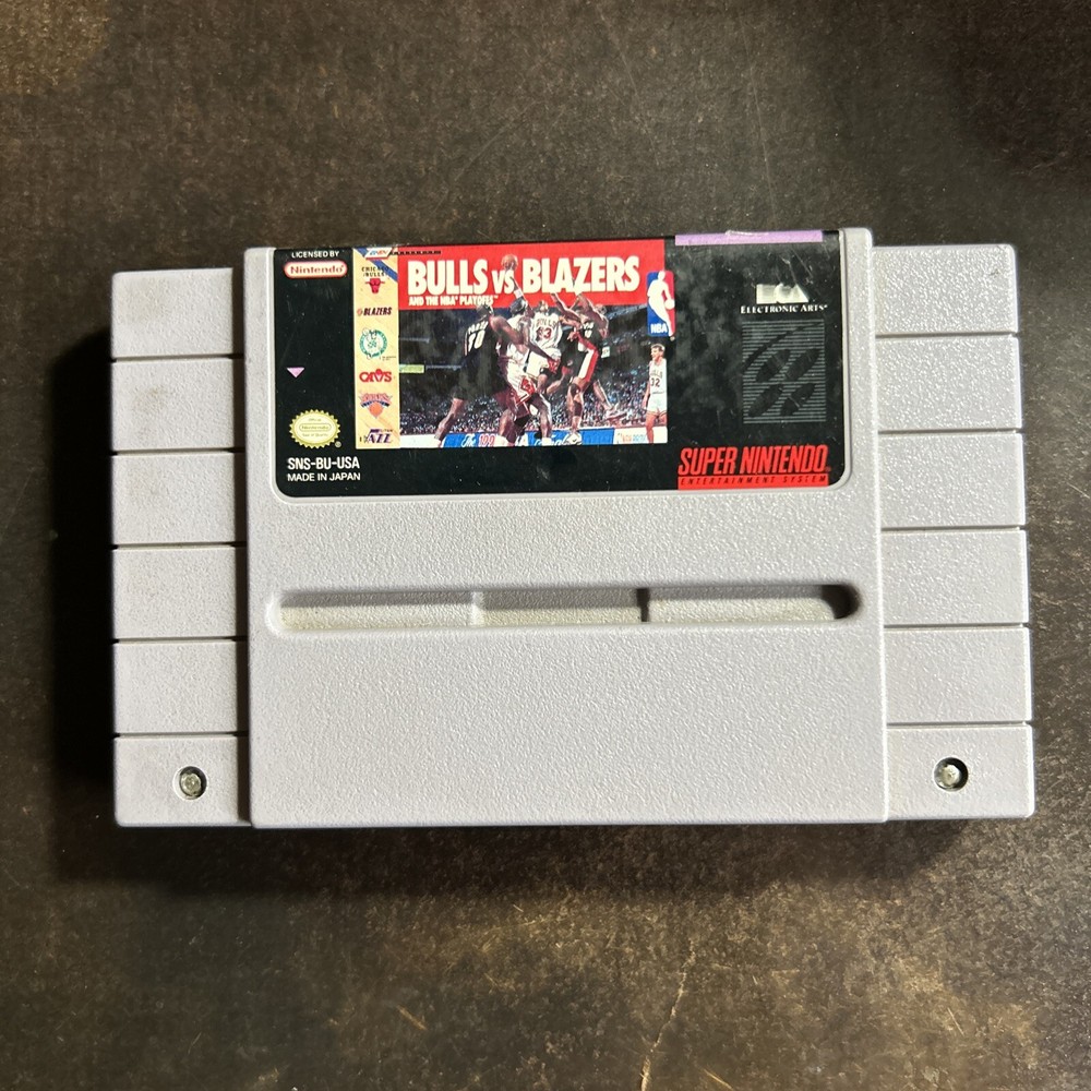 Bulls vs. Blazers SNES Super Nintendo Authentic Cartridge Only