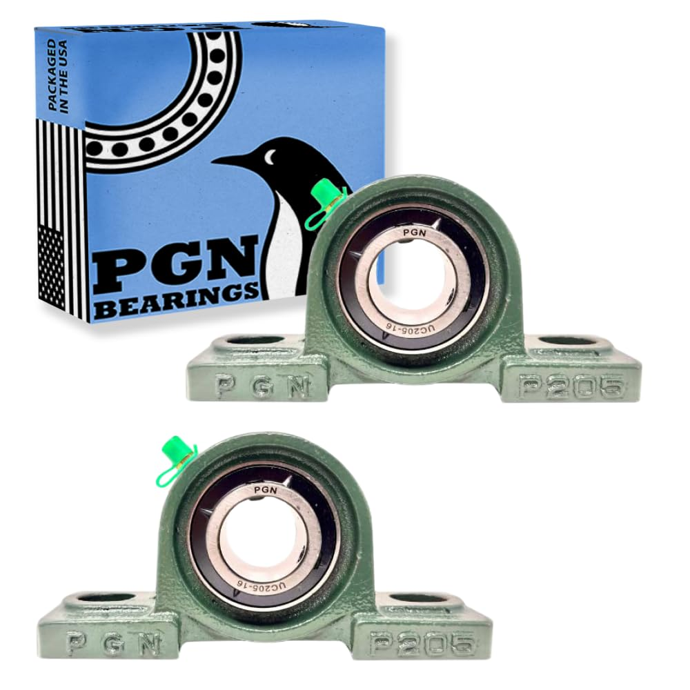 UCP205-16 Pillow Block Bearing - Pack of 2 Mounted Pillow Block Bearings -