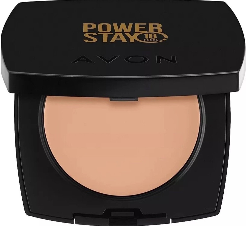 Avon Power Stay 18 Hours Cream to Powder Foundation SPF20 *HONEY BEIGE*