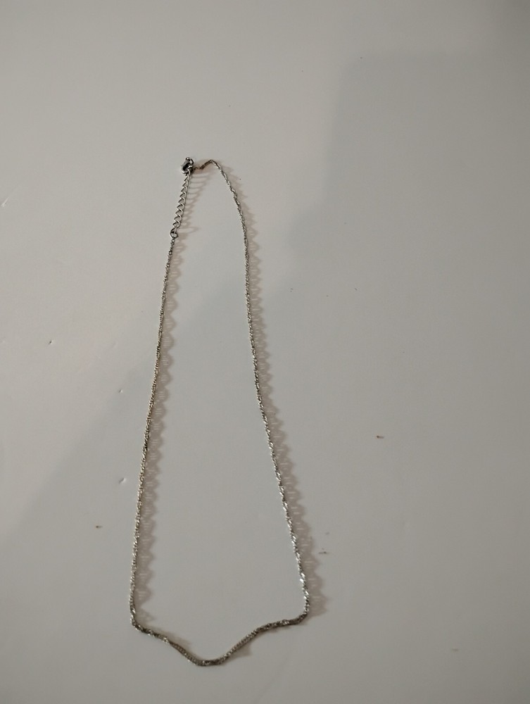 Super Fine 8-Inch Crosswave Steel Choker Necklace Costume Jewelry  