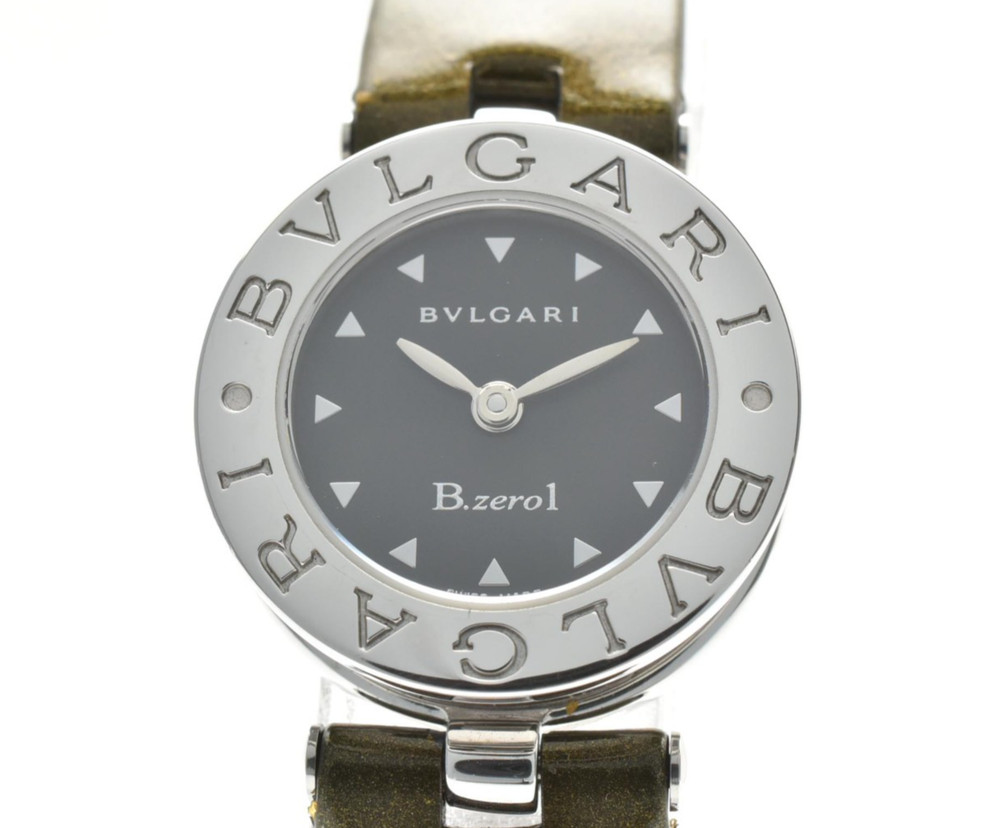 [NEAR MINT] BVLGARI B.Zero1 BZ22S Women's Black Watch Brown Enamel Belt