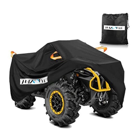 ATV Cover, Heavy Duty Black Waterproof XXXL (Plus): 101L x 43W x 47H inch