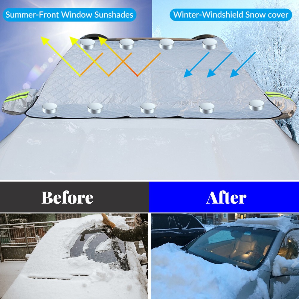 Thick Winter Car Windshield Cover Protector Snow Ice Rain Frost Guard Sun Shade;