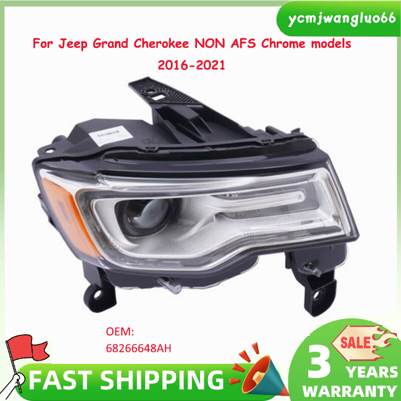 Right Side Xenon HID Headlight Fit For Jeep Grand Cherokee 2016-2021 RH Headlamp