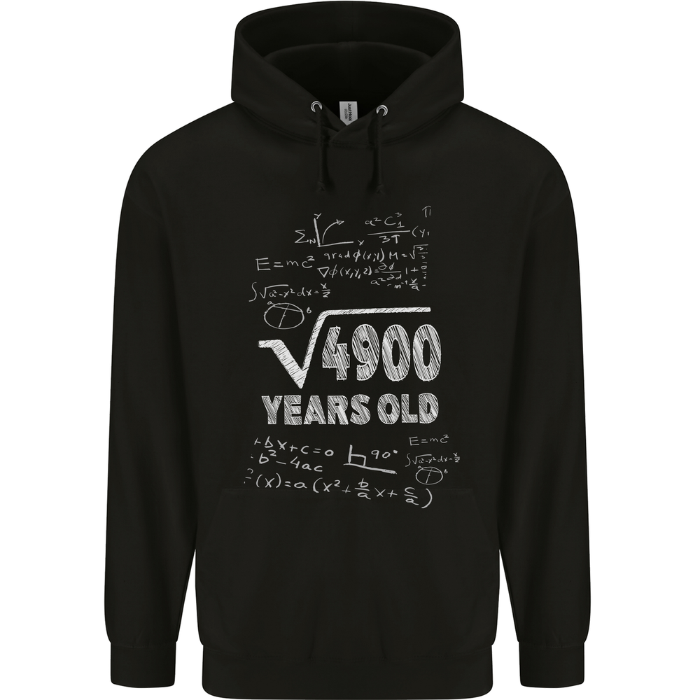 70th Birthday 70 Year Old Geek Funny Maths Mens 80% Cotton Hoodie