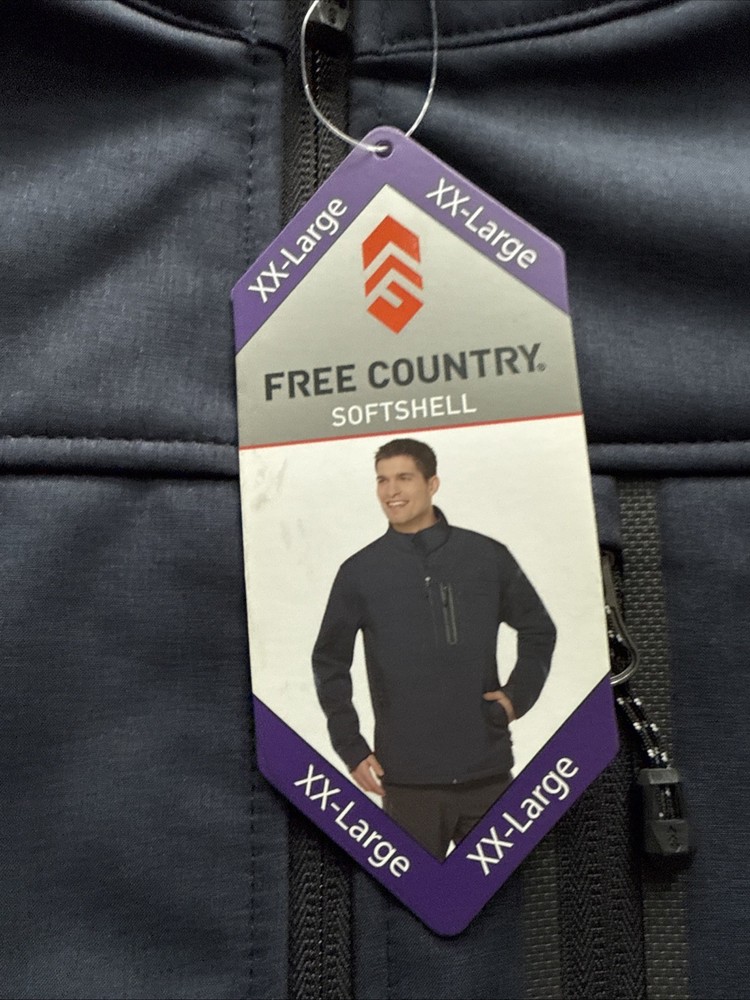 Free Country Men's Black Soft Shell Jacket Size XXL