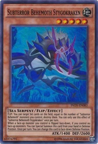 Subterror Behemoth Stygokraken INOV-EN083 Super Rare Unlimited Yugioh Card