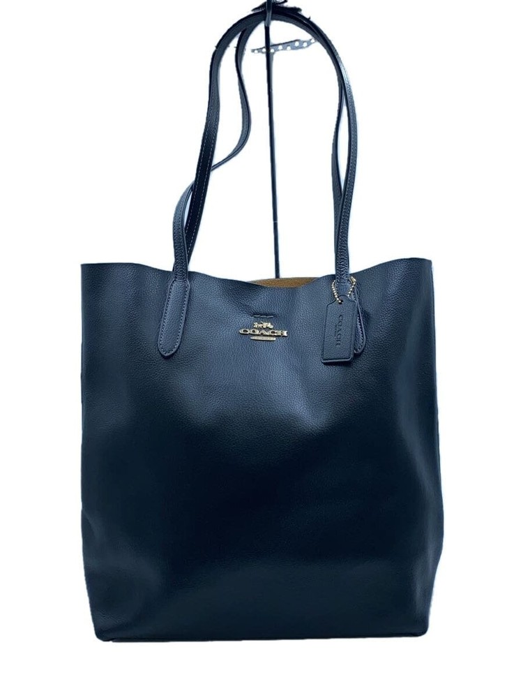 COACH Thea Double Face Leather Tote Bag in Black CP037 F/S 424728