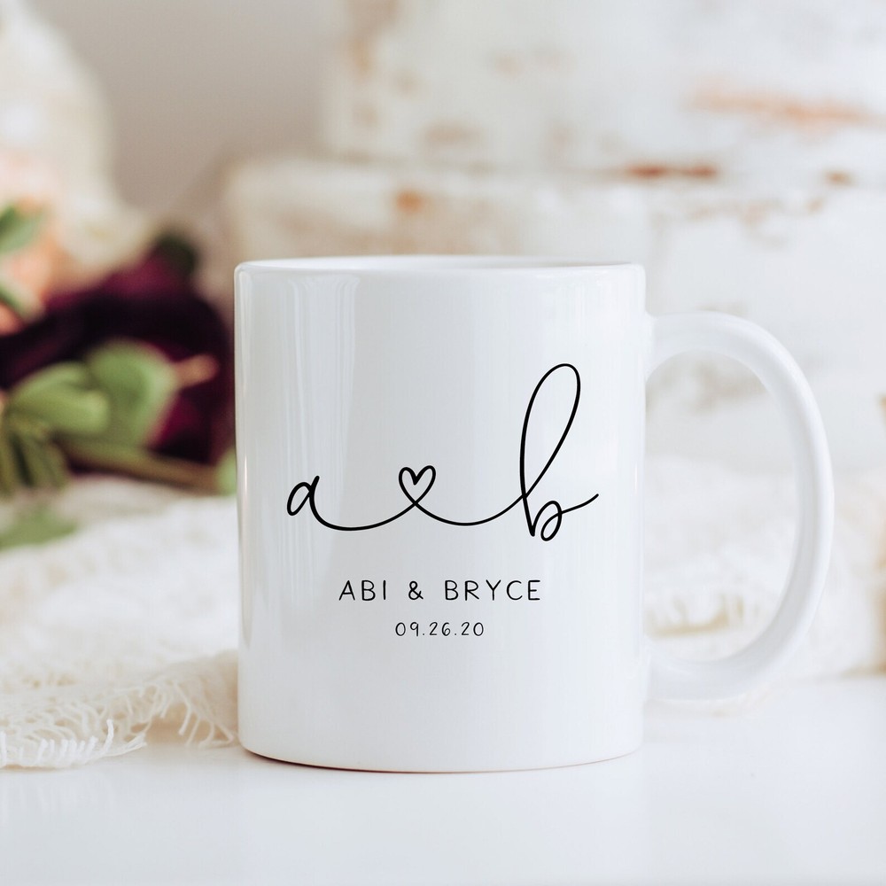 Couple Wedding Mug Custom Engagement Gift Couple Gift Bride & Groom Gift Val