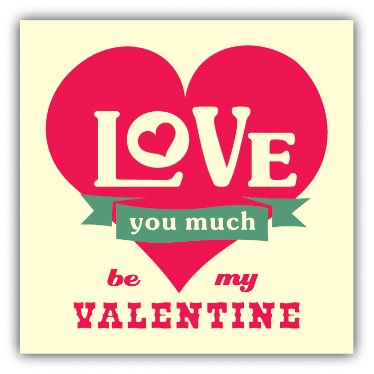 Love You Much Valentine's Day Car Bumper Sticker Decal