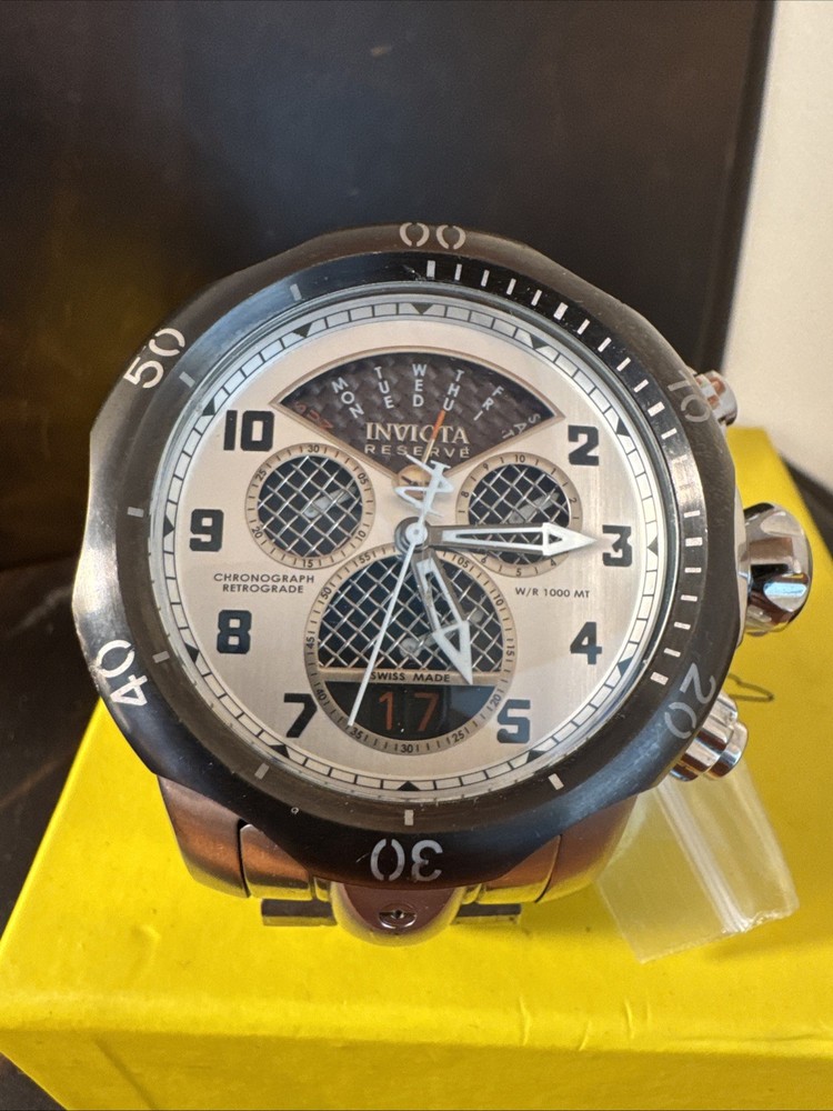 Invicta Reserve Venom 16309 Swiss Retrograde Chronograph 1000M New Battery