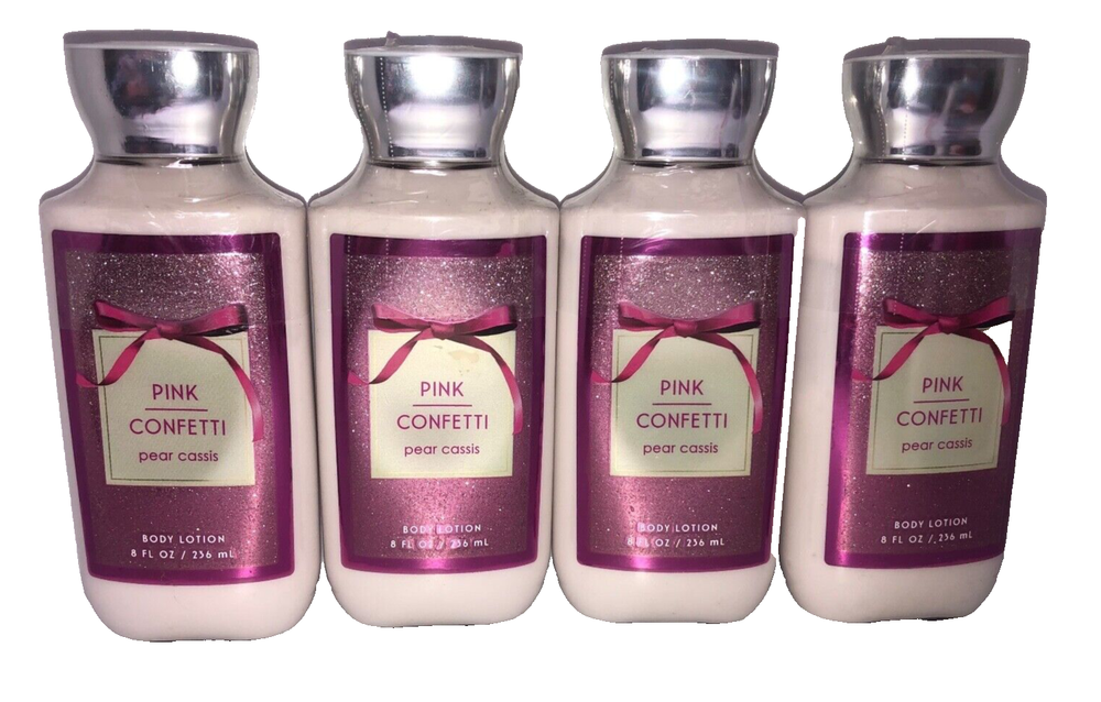 4 BATH & BODY WORKS BODY PINK CONFETTI Body LOTION Sealed