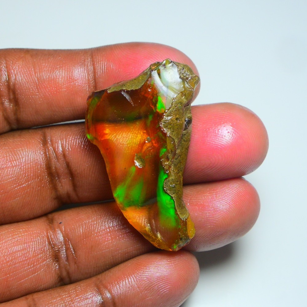 HUGE 49.80 Cts Natural Ethiopian Opal Rough - Multi Fire Welo Opal Raw Crystal