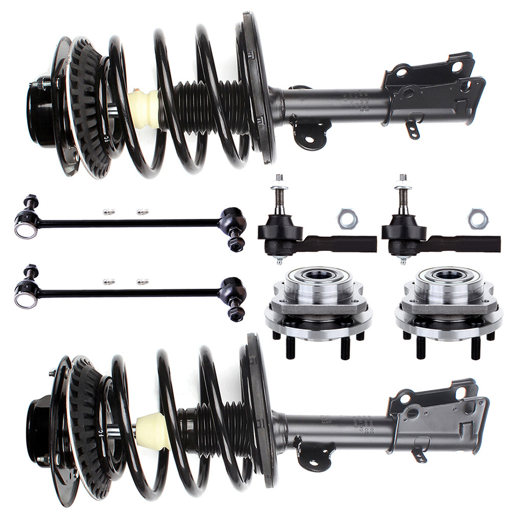 01-04 Chrysler Town & Country Caravan Front Suspension Kit with Struts Hub Sway Bar & Tie Rods