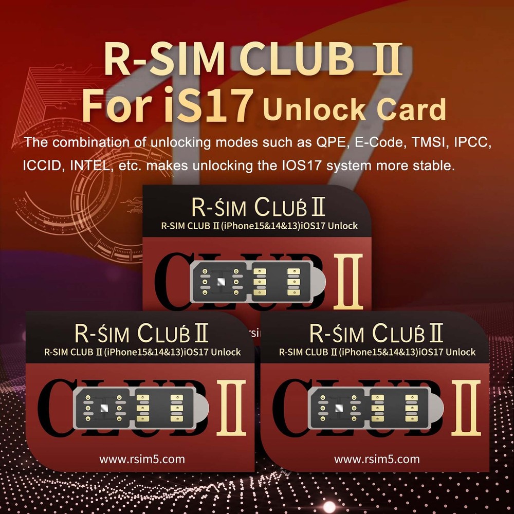 R-SIM CLUB Ⅱ R-SIMClUB2 Nano Unlock Card For iPhone12/PROMAX/X/XS/13/14/15 iOS17
