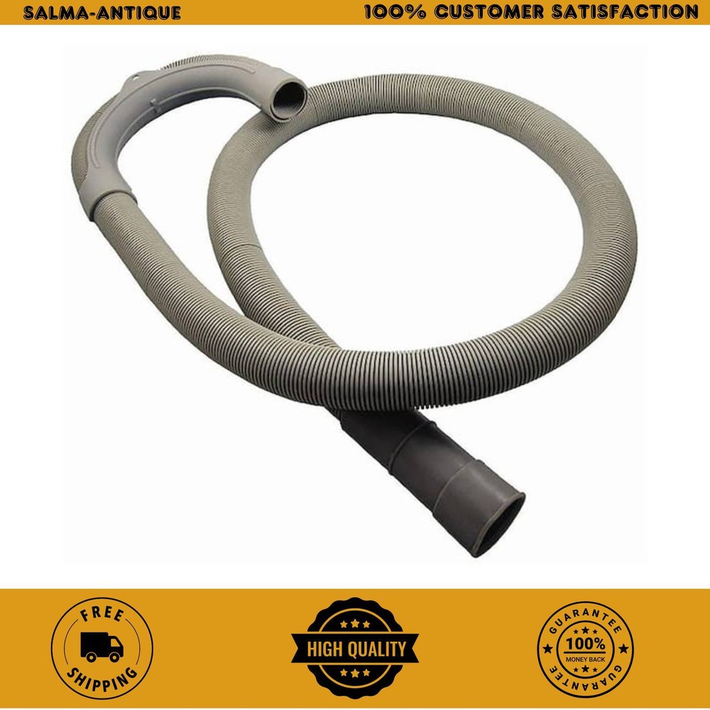 Everbilt 8 ft. Corrugated Washing Machine Discharge Hose, 180 degree Hook.