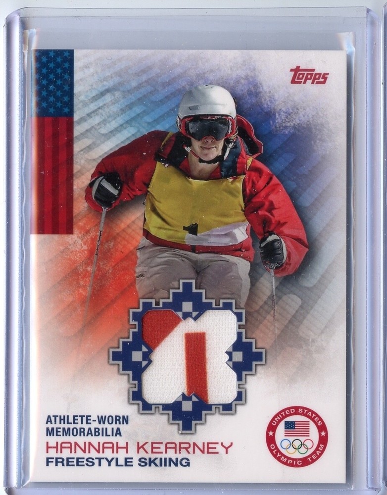 HANNAH KEARNEY 2014 TOPPS OLYMPIC GOLD RELIC CARD ~ Team USA FREESTYLE SKIING