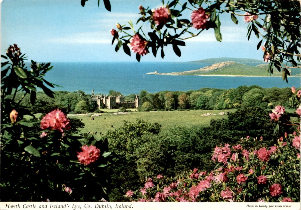 Howth Castle, Ireland's Eye, E. Ludwig, John Hinde Studios, Co. Dublin Postcard