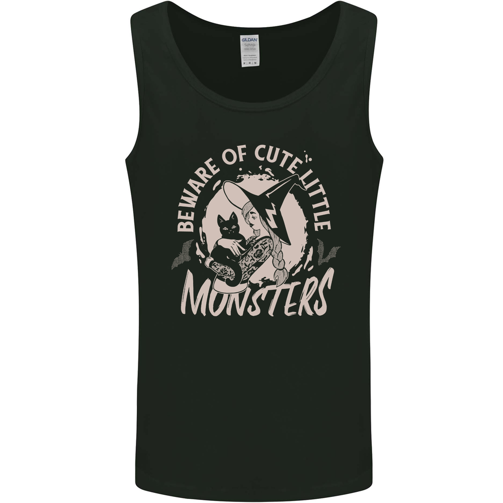Cute Monsters Funny Halloween Cats & Witch Mens Vest Tank Top