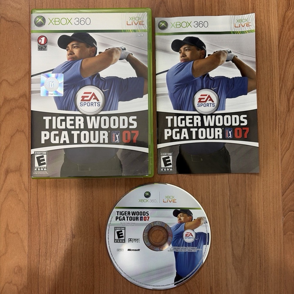 Tiger Woods Pga Tour 07 - Xbox 360 - CIB Complete w/ Manual - TESTED - Free Ship