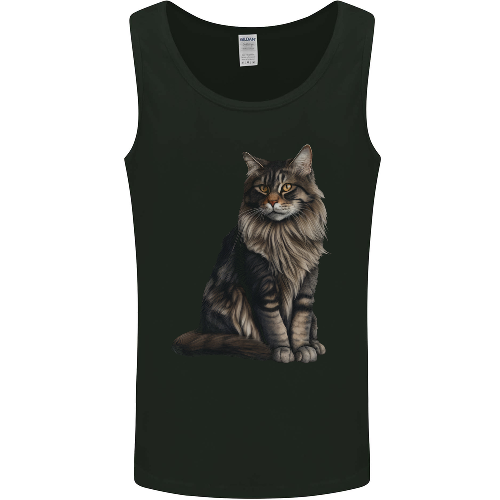 A Posing Cat Mens Vest Tank Top