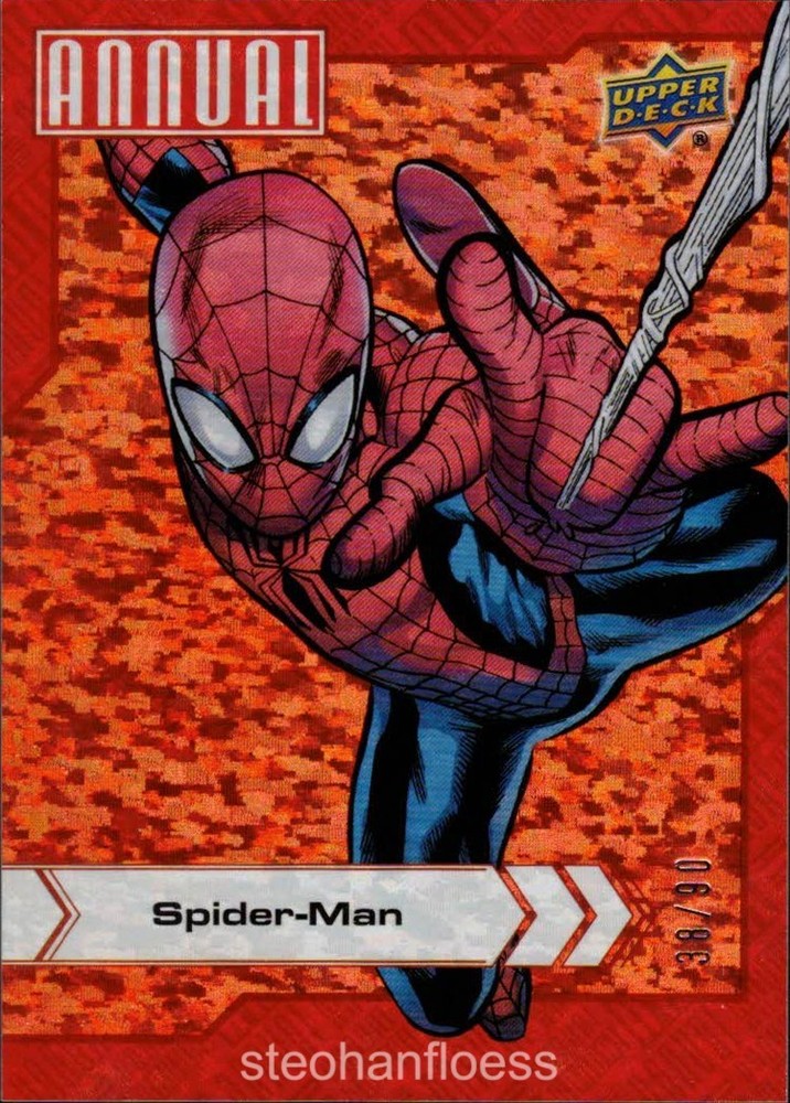 2022-23 Upper Deck Marvel Annual Red Sparkle Parallel  #85 Spider-Man 38/90