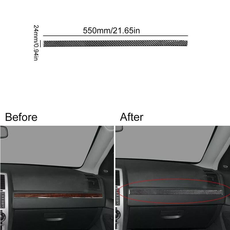 Cover Trim For Chrysler 300 Carbon Fiber 08-10 Car Interior Passenger Side Dash