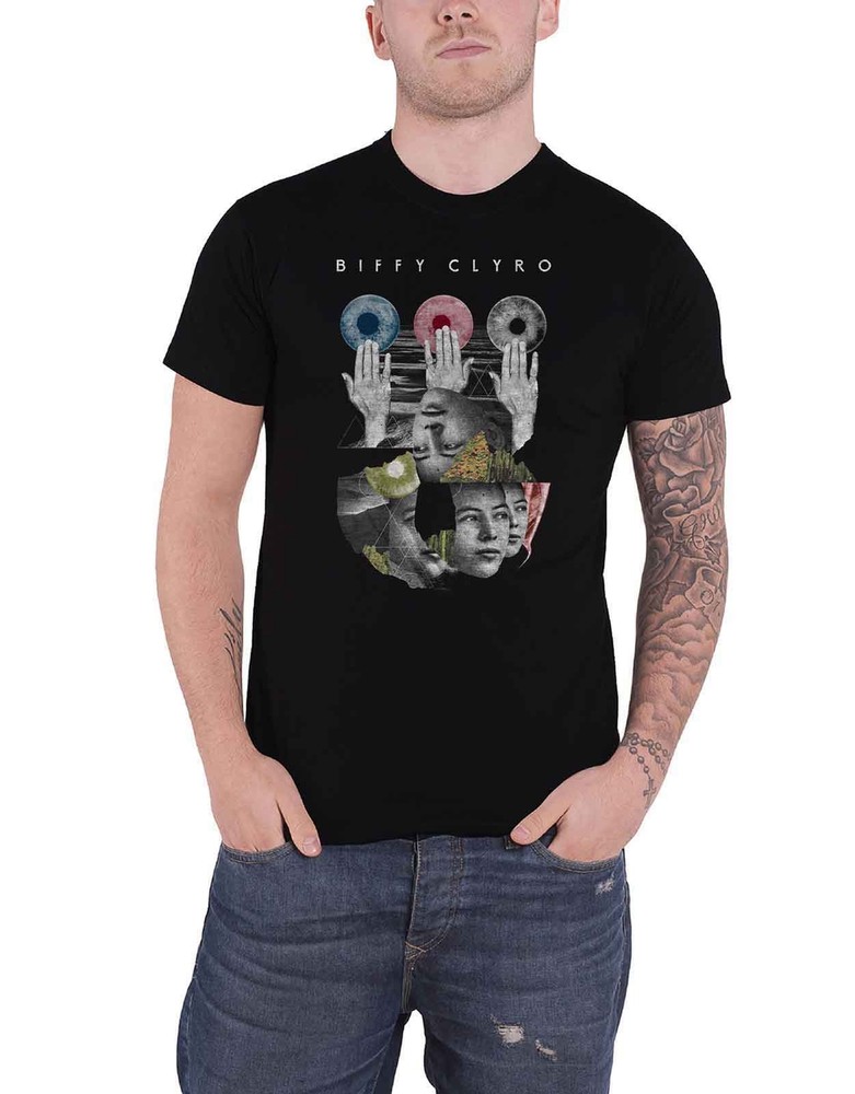 Biffy Clyro Hands Band Logo Official Mens Black T-Shirt