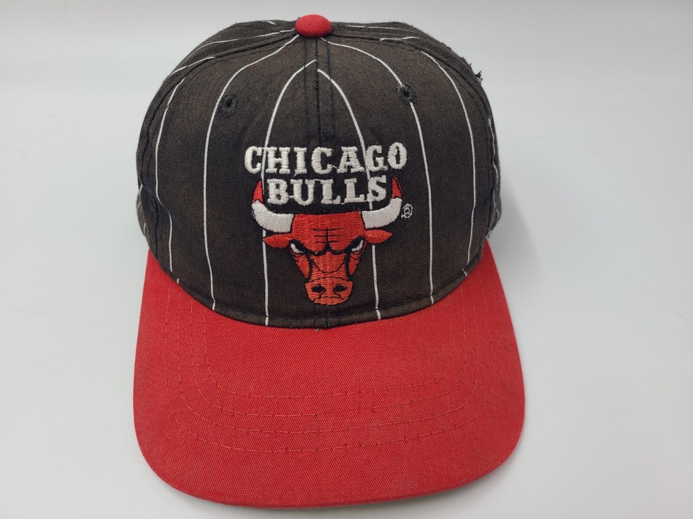 Vintage Youth Chicago Bulls Starter Pinstripes Distressed Snapback Hat Cap NBA
