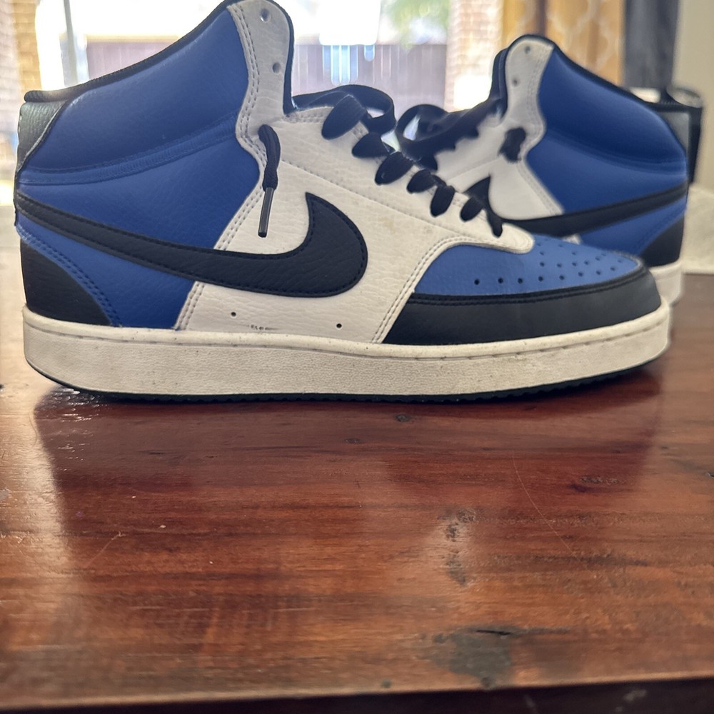 Gently-used Blue *NIKE* Court Vision with black laces
