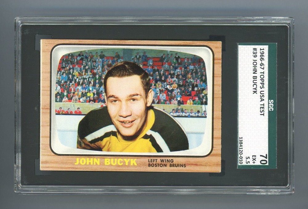 1966 Topps USA Test #39 John Bucyk SGC 5.5 EX+ Hockey Card