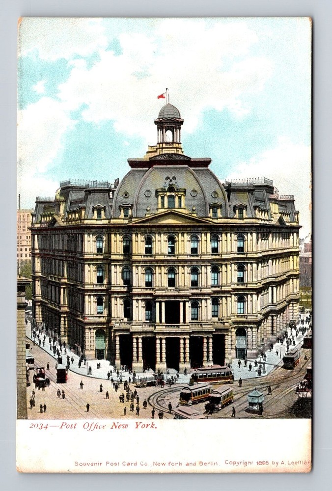 New York City, United States Post Office, Antique Souvenir Vintage Postcard