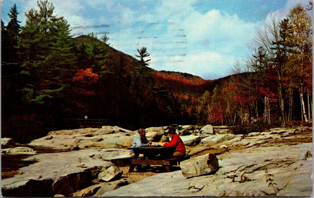 Postcard Picnicking Along Kancamagus Highway White Mountains NH New Hampshire
