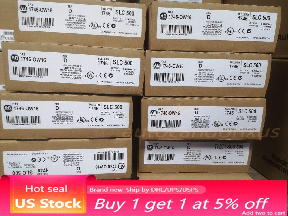 New Allen-Bradley 1746-OW16 SLC 500 Ser D PLC Output Module