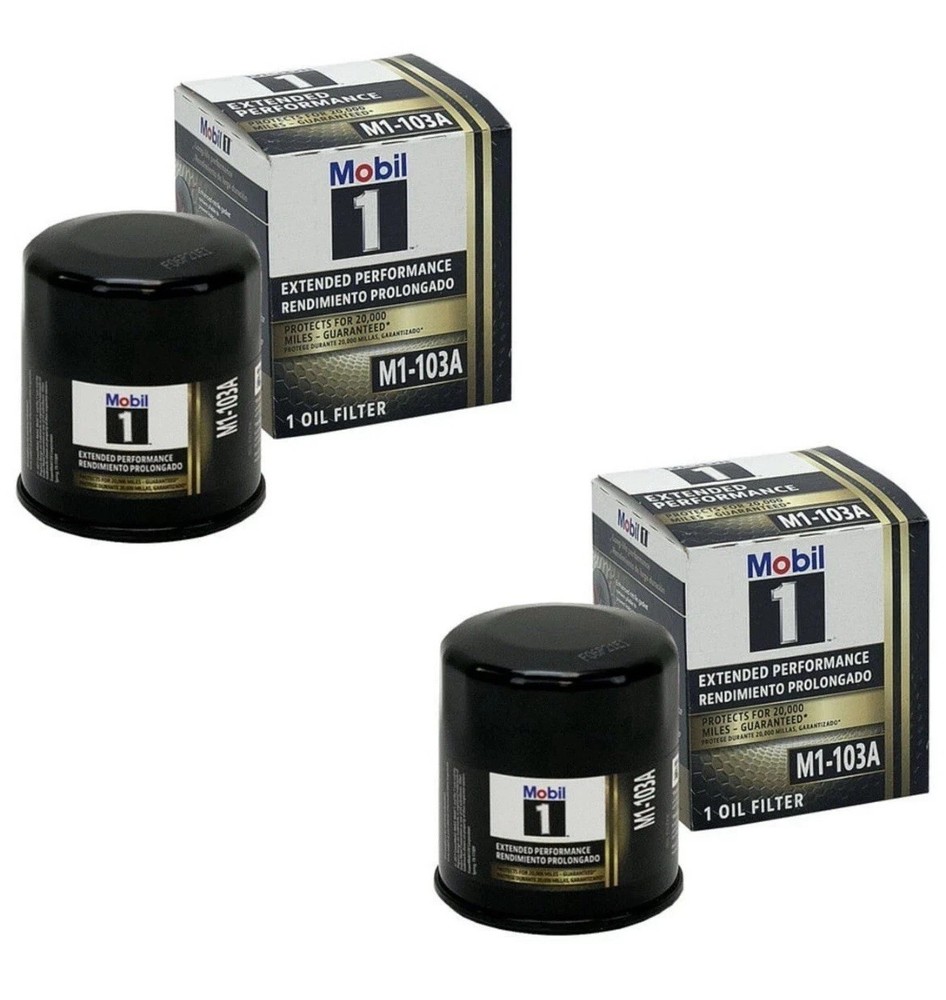 Mobil1 M1-103A Premium Extended Performance 20,000 Mile Oil Filter - Pack of 2