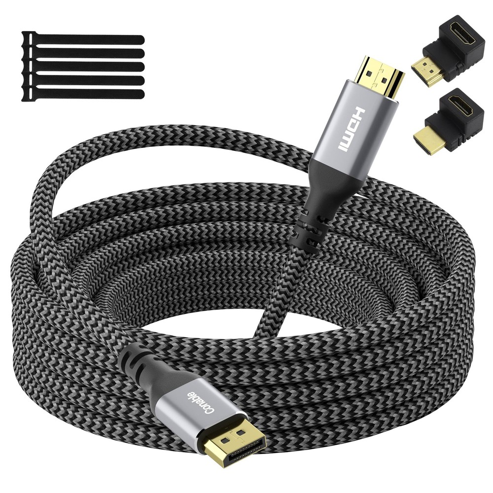 4K DisplayPort to HDMI 10FT High-Speed Active Cable 4K@60Hz HDR