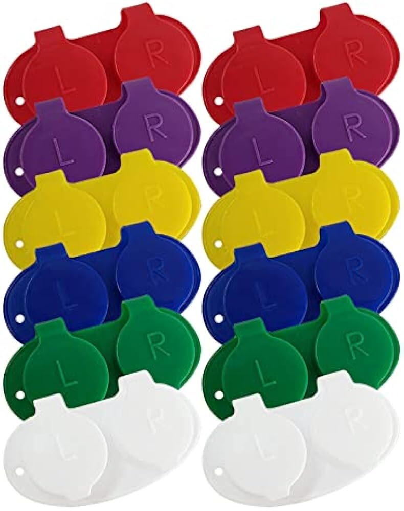 Flip Top Contact Lens Cases, Flat Bed, Deep Well, 12/pk, Assorted Colors