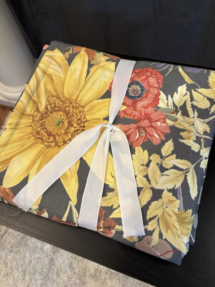 Pottery Barn Laurel Reversible Percale Duvet Cover Full Queen