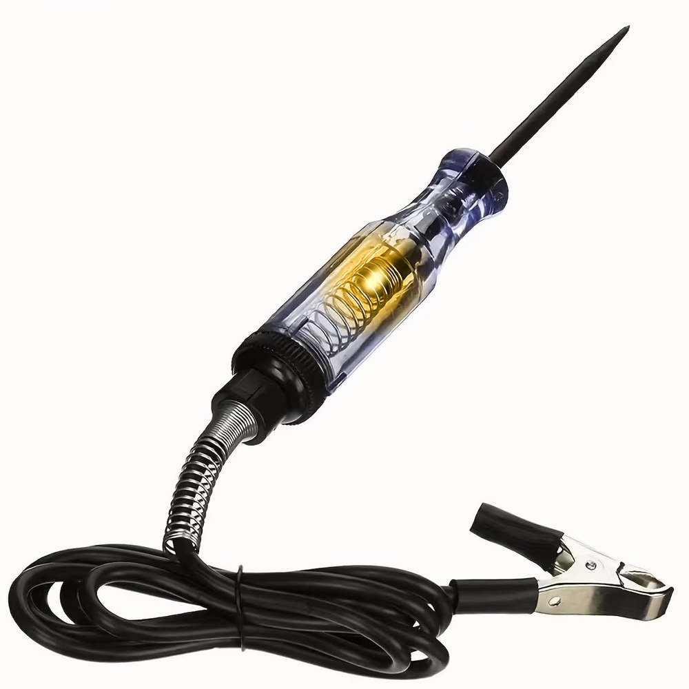 Test Light Automotive,Circuit Tester 6V-12V-24V,ABS Handle Material,Long Steel P