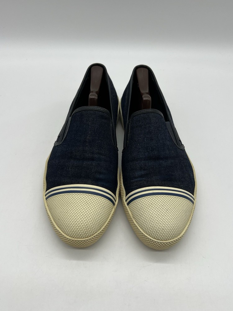 Prada Men’s Sz 9 Sz US 10 Blue Denim Casual Slip On Loafers Fashion Sneakers.