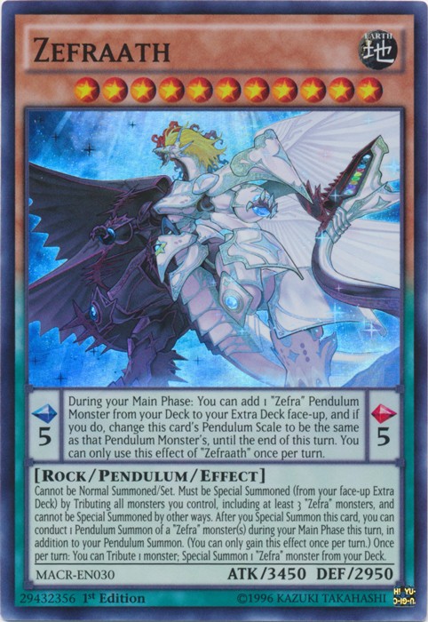 Zefraath MACR-EN030 Super Rare 1st Edition Lightly Played Condition