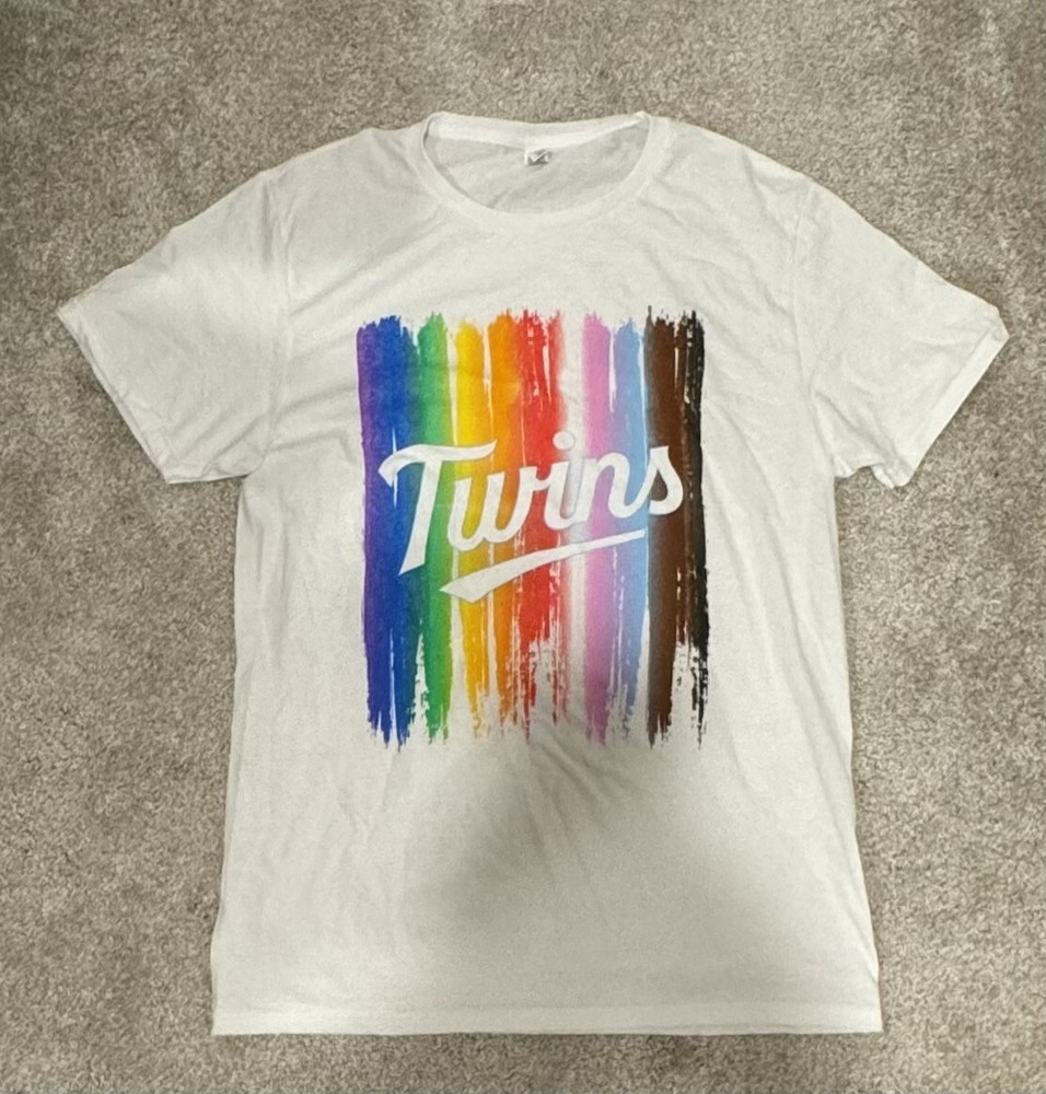 Minnesota Twins XL SGA Pride Day Month Shirt T-Shirt Cotton LGBTQ+ 6/15/2024-image
