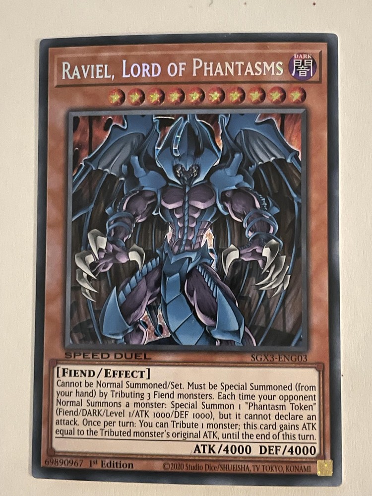 Raviel, Lord of Phantasms Speed Duel GX YuGiOh #SGX3-ENG03 Secret Rare