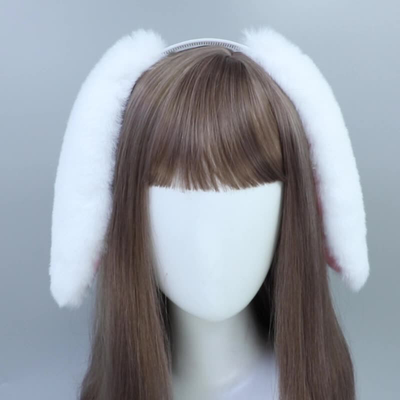 Cute Bunny Ears Hair Hoop for Anime Girls Women Cartoon Headband